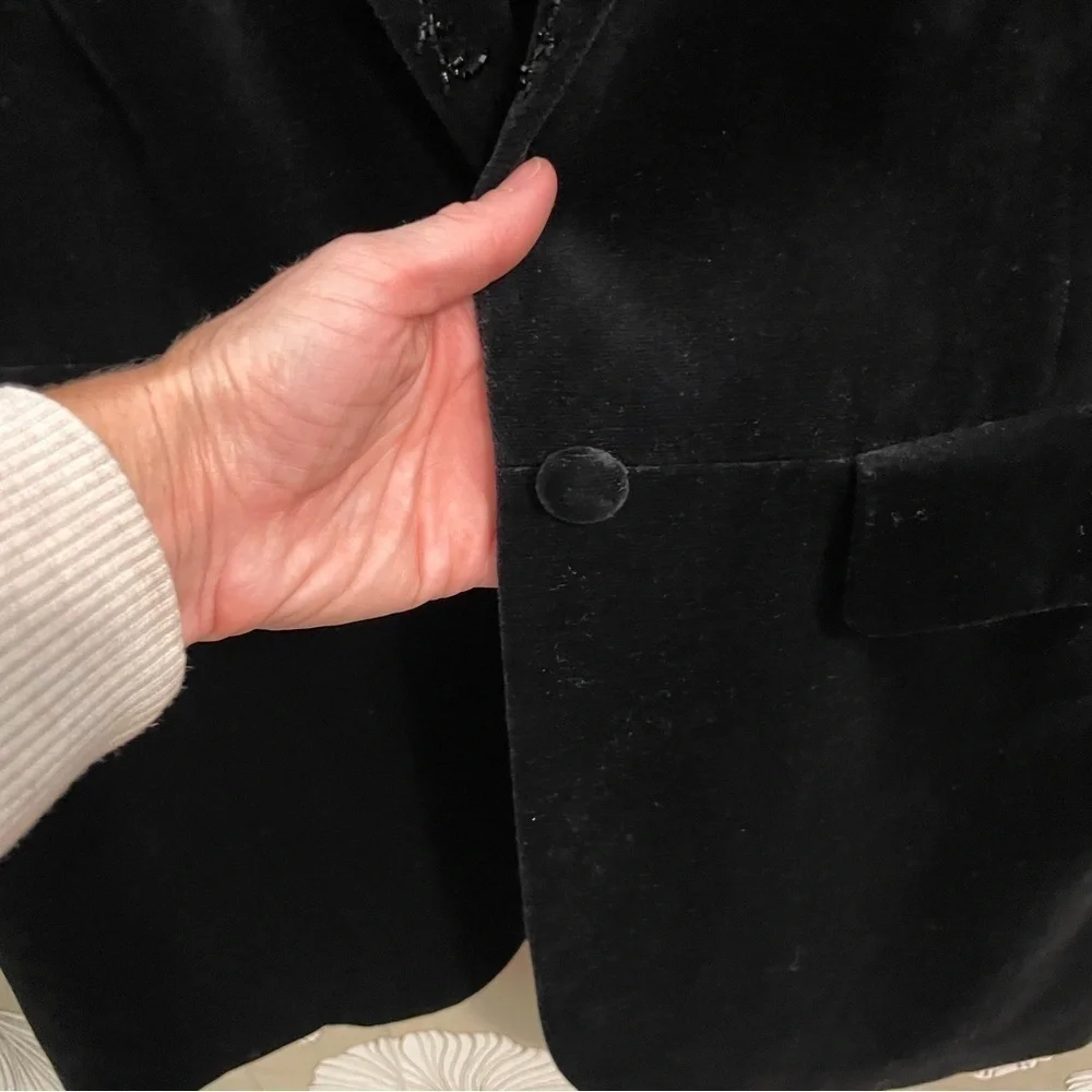Laura Ashley Velvet Beaded Evening Jacket
